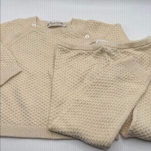 Bonpoint Cotton/Cashmere Sweater and Pants Set